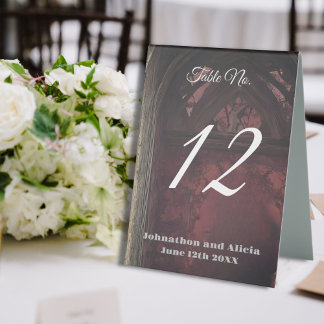 Plaque De Table Décorations de table de mariage de style gothique 