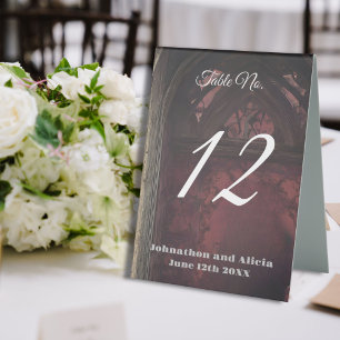 Plaque De Table Décorations de table mariage style gothique Moody