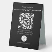 Plaque De Table Demande d'avis sur une petite entreprise par code  (Recto)