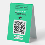 Plaque De Table Demande d'avis Trustpilot avec code QR scannable (Recto)
