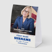 Plaque De Table Democratic Party Campaign Personalized QR & Photo (Recto)