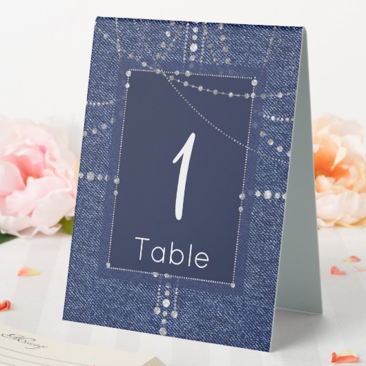 Plaque De Table Denim et diamants (In SItu (Mariage))