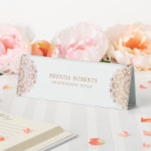 Plaque De Table Dentelle rose-or Floral Mandala Design géométrique (In SItu (Mariage))