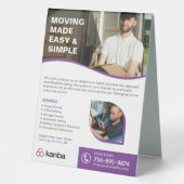 Plaque De Table Déplacement des services personnalisés (Recto)