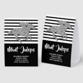 Plaque De Table Derby de Silver Racehorse Mint Juleps (Recto/verso)