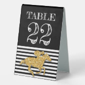 Plaque De Table Derby Gold Racehorse et Jockey (Verso)