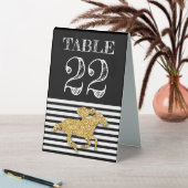 Plaque De Table Derby Gold Racehorse et Jockey (En SItu (Tableau))