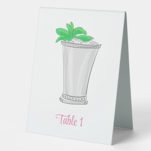 Plaque De Table Derby Mint Julep Préparatoire (Recto)