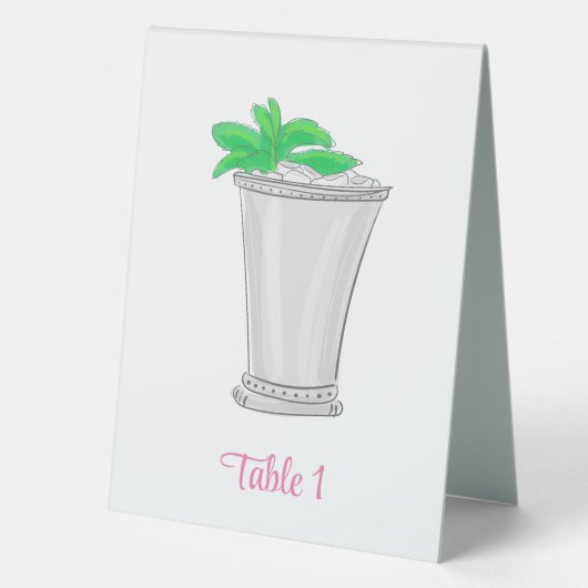 Plaque De Table Derby Mint Julep Préparé (Verso)