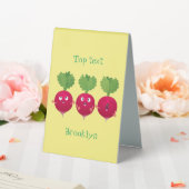 Plaque De Table Des radis mignons chantant des légumes de dessin a (In SItu (Mariage))