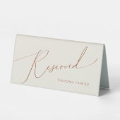 Plaque De Table Désert de Whimsical | Table de réserve beige (Recto)