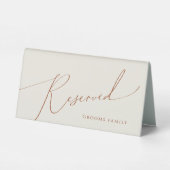 Plaque De Table Désert de Whimsical | Table de réserve beige (Verso)