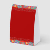 Plaque De Table Desi Wedding Style Deep Red Design (Recto)