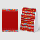 Plaque De Table Desi Wedding Style Deep Red Design (Recto/verso)