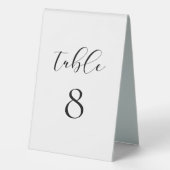 Plaque De Table Design de calligraphie élégant Numéro (Verso)