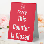 Plaque De Table Désolé Ce Comptoir est fermé Rouge Votre Logo 2 cô (In SItu (Mariage))