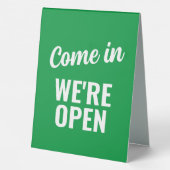 Plaque De Table Désolé, nous sommes fermés et nous sommes ouverts (Verso)