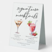 Plaque De Table Dessert Mocktails Martini au Chocolat Fraise (Recto)