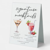 Plaque De Table Dessert Mocktails Martini au Chocolat Fraise (Verso)