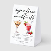 Plaque De Table Dessert Mocktails Martini au Chocolat Fraise (Verso)
