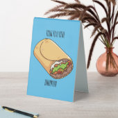 Plaque De Table dessin animé de Burrito (En SItu (Tableau))