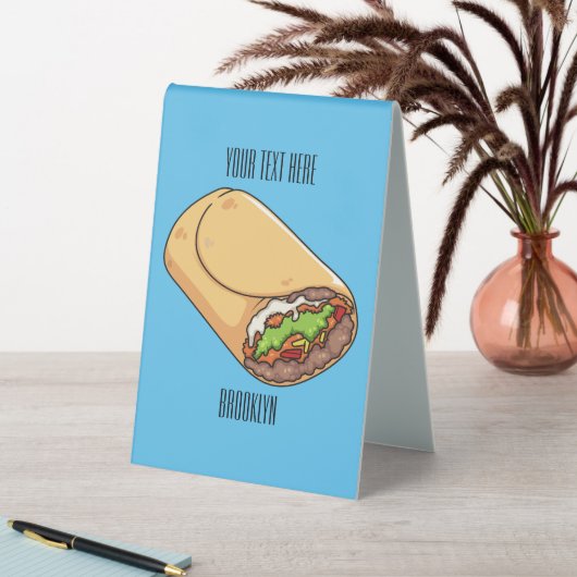 Plaque De Table dessin animé de Burrito (En SItu (Tableau))