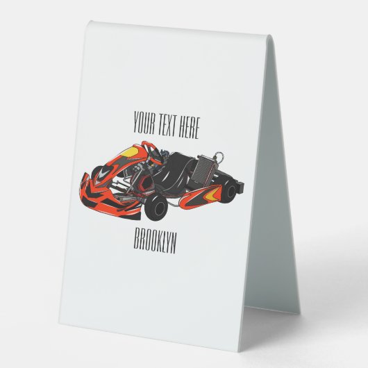 Plaque De Table dessin animé de Kart racing (Recto)