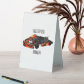 Plaque De Table dessin animé de Kart racing (En SItu (Tableau))