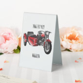 Plaque De Table dessin animé de la moto Sidecar (In SItu (Mariage))