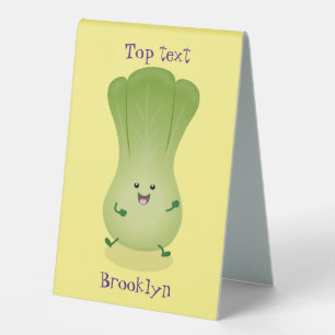 Plaque De Table dessin animé mignon de bok choy