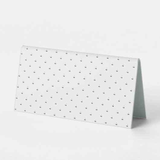 Plaque De Table Dessin au trait, Lilas blanc (Recto)
