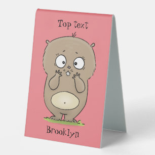 Plaque De Table Dessin d'adorable hamster