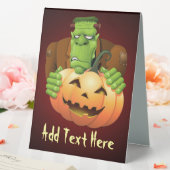 Plaque De Table Dessin de Frankenstein Monster avec Citrouille (In SItu (Mariage))