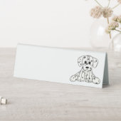 Plaque De Table Dessin simple de contour de chien en peluche dalma (En SItu (Tableau))