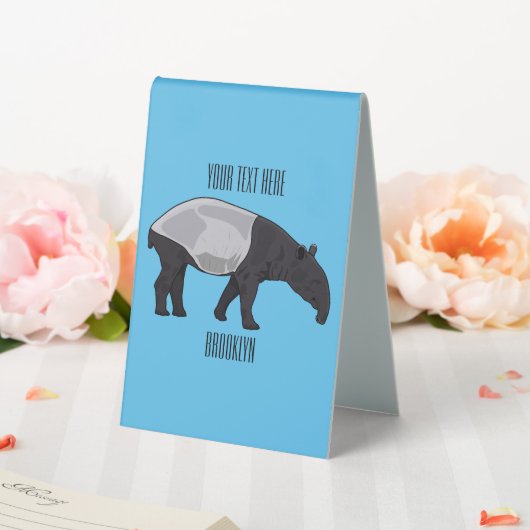 Plaque De Table Dessin sur Tapir (In SItu (Mariage))