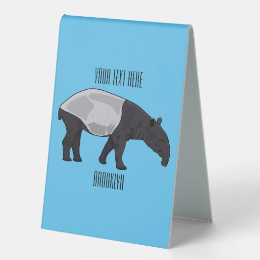 Plaque De Table Dessin sur Tapir (Recto)