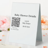Plaque De Table DÉTAILS DU baby shower QR SCAN CODE RU MODERNE MIN (In SItu (Mariage))