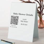 Plaque De Table DÉTAILS DU baby shower QR SCAN CODE RU MODERNE MIN (En SItu (Tableau))