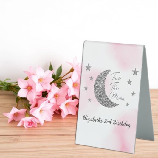 Plaque De Table Deux La Lune 2e tente de table d'anniversaire