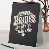 Plaque De Table Deux Mariées valent mieux qu'un Mariage lesbien (En SItu (Tableau))