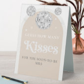 Plaque De Table Devinez combien de baisers Mariage Disco Ball (En SItu (Tableau))