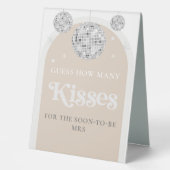 Plaque De Table Devinez combien de baisers pour la Baby Shower Dis (Recto)