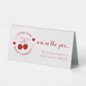 Plaque De Table Devinez combien de cerises Shower de mariage (Recto)