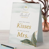 Plaque De Table Devinez Élégant Combien De Baisers Fête des mariée (En SItu (Tableau))