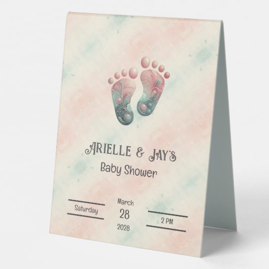 Plaque De Table "Devinez qui" Genre Révéler Baby shower Ultrasound (Verso)