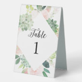 Plaque De Table DEVON Succulent de la verdure Numéro de tableau (Verso)