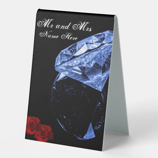 Plaque De Table Diamant et Rose (Recto)