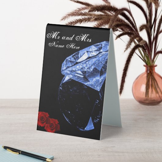 Plaque De Table Diamant et Rose (En SItu (Tableau))