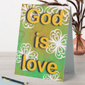 Plaque De Table dieu est amour (En SItu (Tableau))