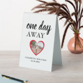 Plaque De Table Dîner de répétition de photo de coeur à un jour (En SItu (Tableau))